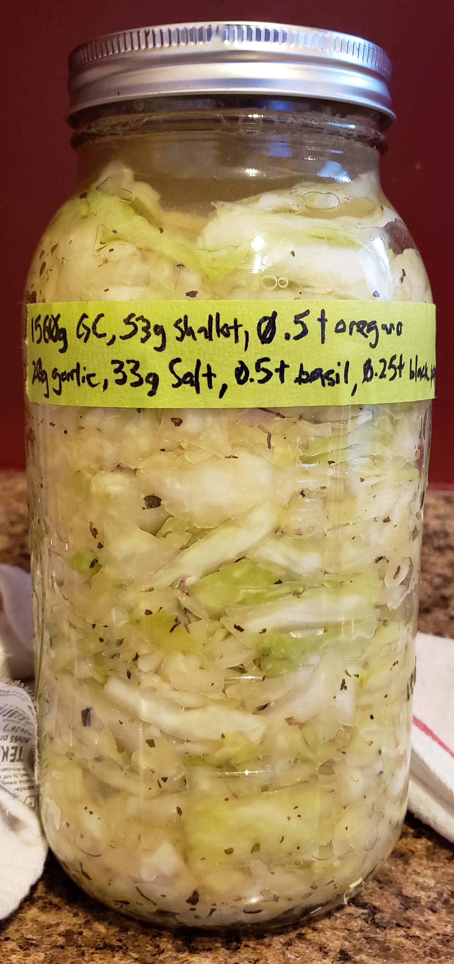 The ferment from the earlier post is becoming more dull in color. The liquid 
      level has increased a lot since the first photo.